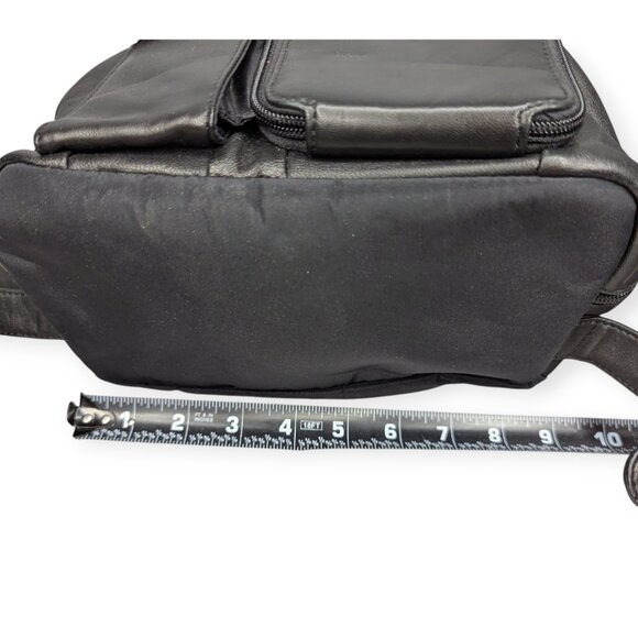 Wilsons Leather Pelle Studio Black Soft Leather Backpack Purse - Picture 9 of 16